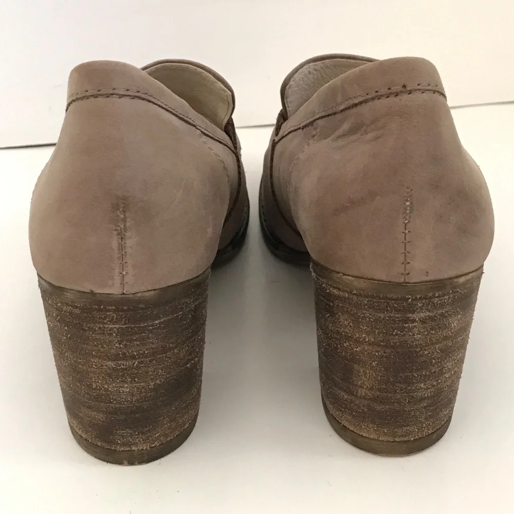 ZAPATO Leather Pump Loafer Tan Women’s Size 9.5 EU 40